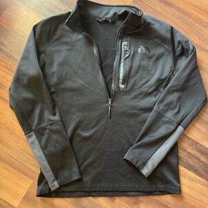 The North Face Mens Canyonlands‎ 1/2 Zip Sweatshirt sz M Black Outdoor Hiking